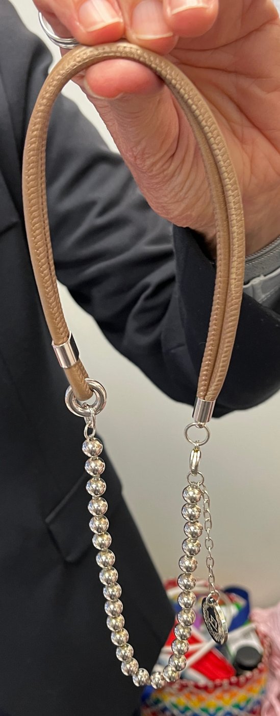 Fabuloux Vous Silver Plate Leather Necklace